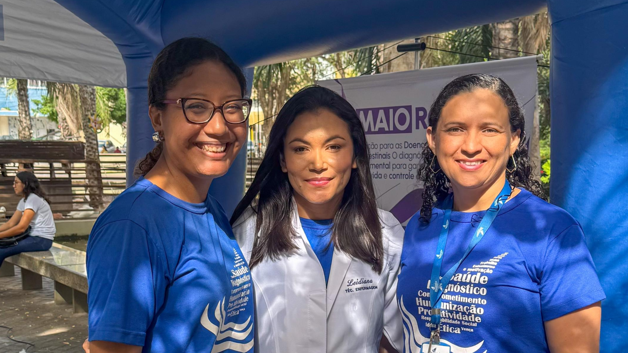 Diagnóstico CMI realiza ação de conscientização sobre saúde intestinal e hepatites virais na Praça da Graça